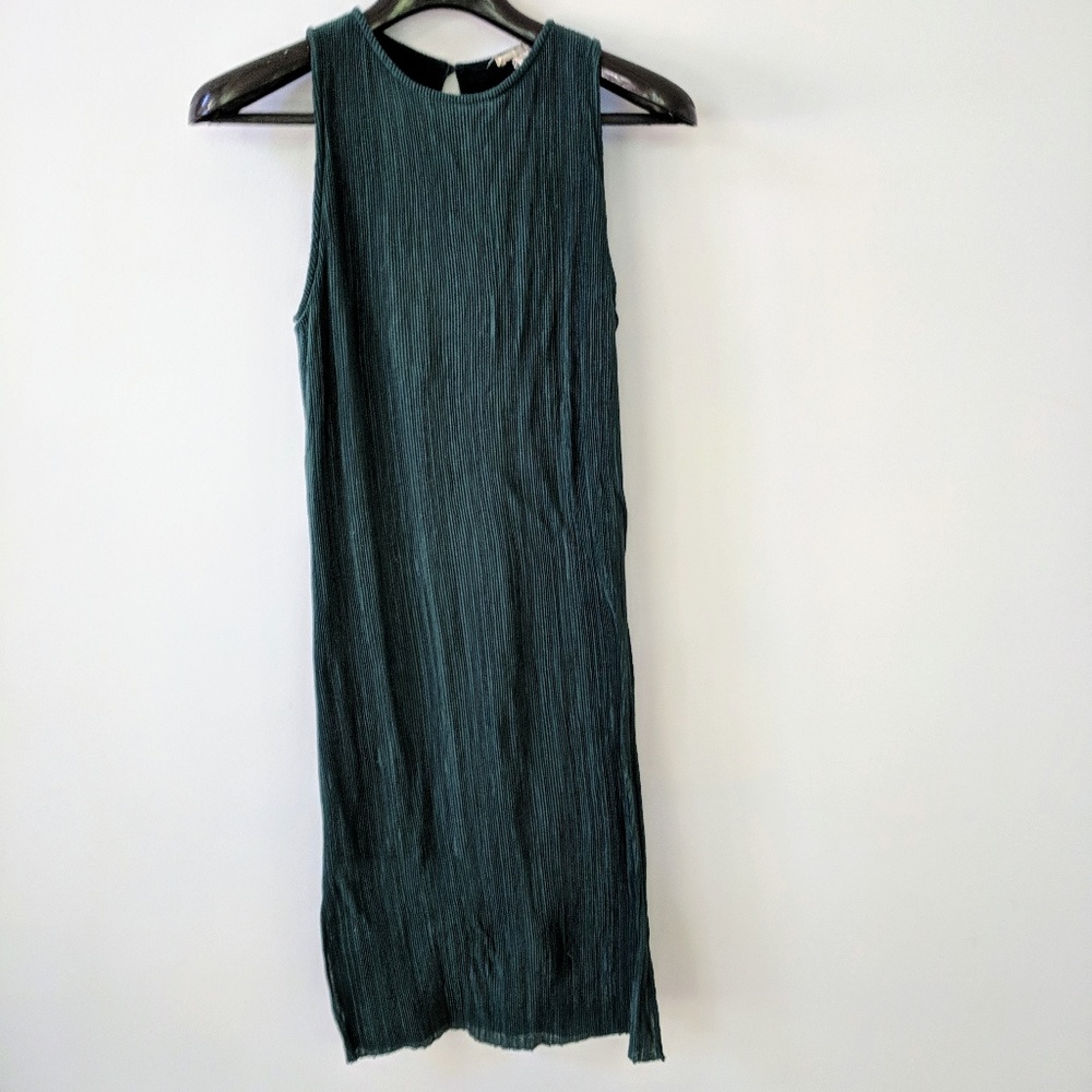 silence + noise Green Lined Dress - S